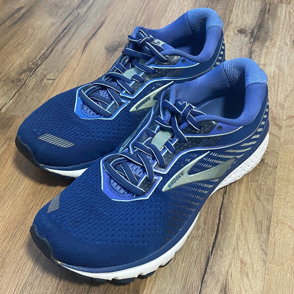 Brooks Ghost 12 Womens Navy Blue Running Shoes Size 8.5 Wide